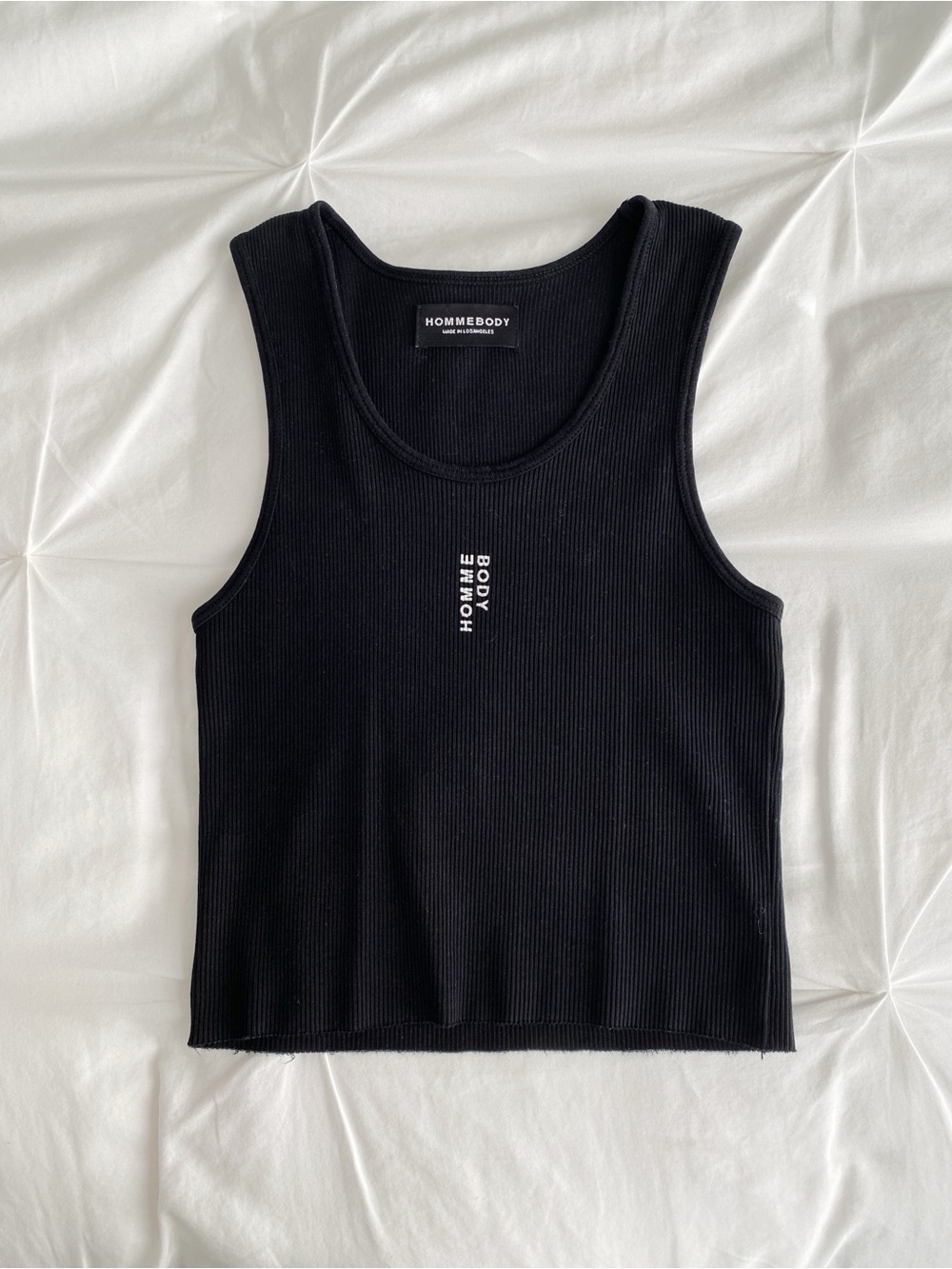 HOMMEBODY | Black Ribbed Tank